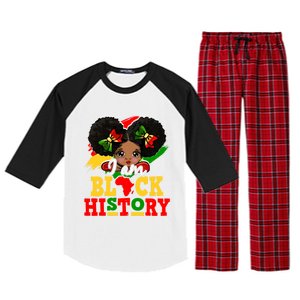 I Am Black History Month Black Melanin Gift Raglan Sleeve Pajama Set