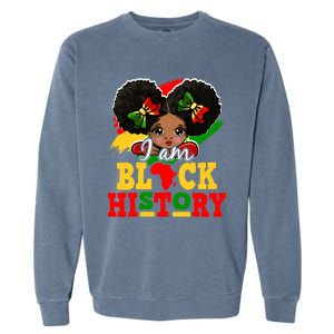 I Am Black History Month Black Melanin Gift Garment-Dyed Sweatshirt