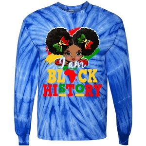 I Am Black History Month Black Melanin Gift Tie-Dye Long Sleeve Shirt