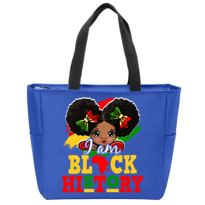 I Am Black History Month Black Melanin Gift Zip Tote Bag