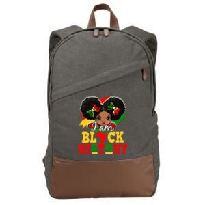 I Am Black History Month Black Melanin Gift Cotton Canvas Backpack