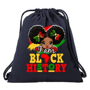 I Am Black History Month Black Melanin Gift Drawstring Bag