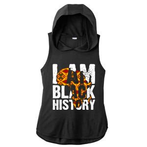 I Am Black History Month Melanin African Map Juneteenth Cool Gift Ladies PosiCharge Tri-Blend Wicking Draft Hoodie Tank