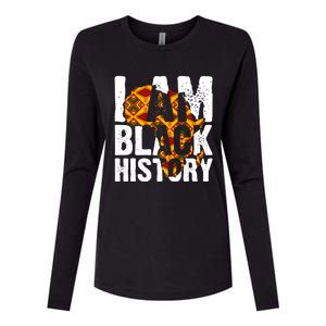 I Am Black History Month Melanin African Map Juneteenth Cool Gift Womens Cotton Relaxed Long Sleeve T-Shirt