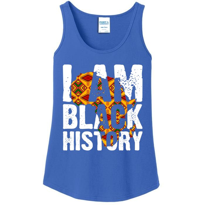 I Am Black History Month Melanin African Map Juneteenth Cool Gift Ladies Essential Tank