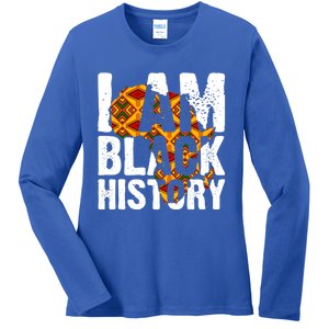 I Am Black History Month Melanin African Map Juneteenth Cool Gift Ladies Long Sleeve Shirt