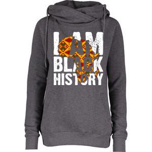 I Am Black History Month Melanin African Map Juneteenth Cool Gift Womens Funnel Neck Pullover Hood