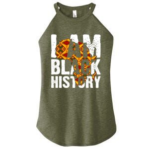 I Am Black History Month Melanin African Map Juneteenth Cool Gift Women's Perfect Tri Rocker Tank