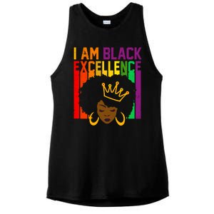 I Am Black Excellence Ladies PosiCharge Tri-Blend Wicking Tank