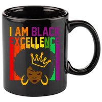 I Am Black Excellence 11oz C Handle Ceramic Mug