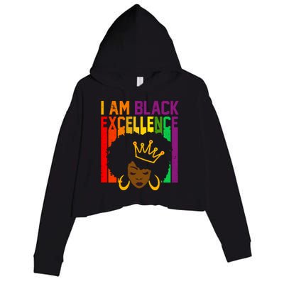 I Am Black Excellence Crop Fleece Hoodie