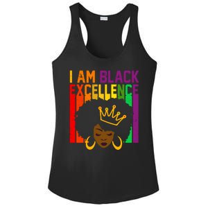 I Am Black Excellence Ladies PosiCharge Competitor Racerback Tank