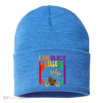 I Am Black Excellence Sustainable Knit Beanie
