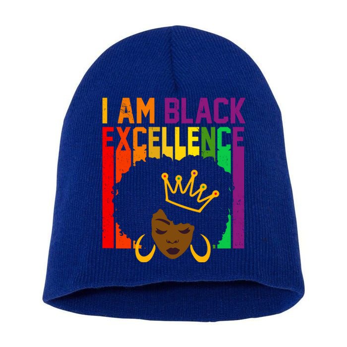 I Am Black Excellence Short Acrylic Beanie