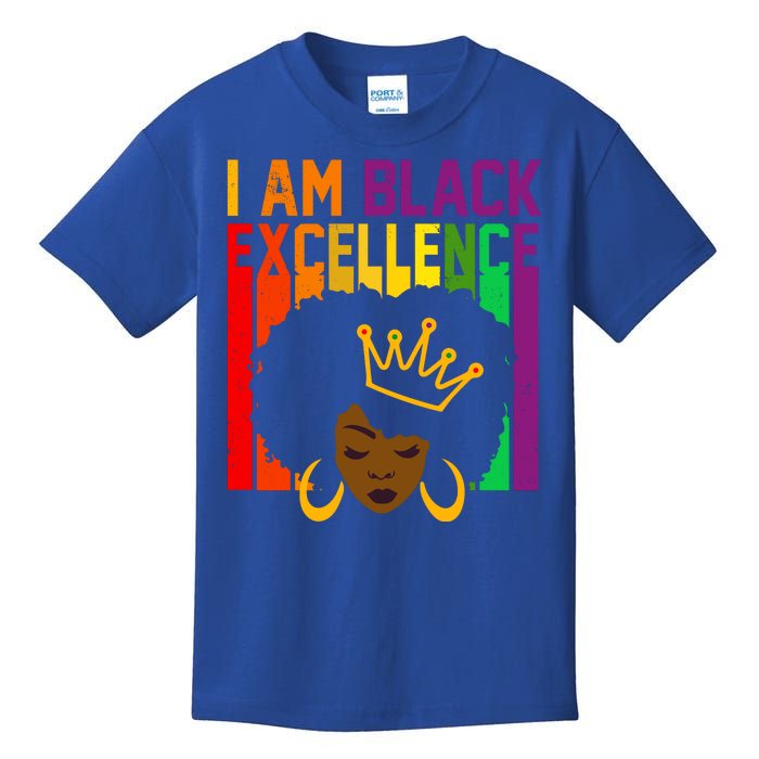 I Am Black Excellence Kids T-Shirt