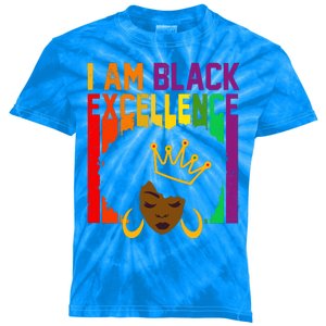 I Am Black Excellence Kids Tie-Dye T-Shirt