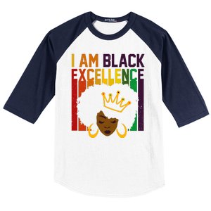 I Am Black Excellence Baseball Sleeve Shirt