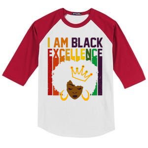 I Am Black Excellence Kids Colorblock Raglan Jersey