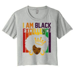 I Am Black Excellence Women's Crop Top Tee