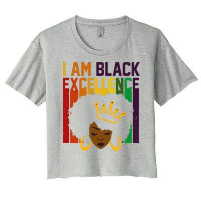 I Am Black Excellence Women's Crop Top Tee