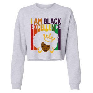 I Am Black Excellence Cropped Pullover Crew