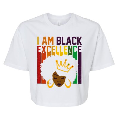 I Am Black Excellence Bella+Canvas Jersey Crop Tee