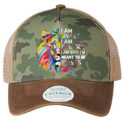 I Am Brave Bruised I Am Who Im Meant To Be Gift Legacy Tie Dye Trucker Hat