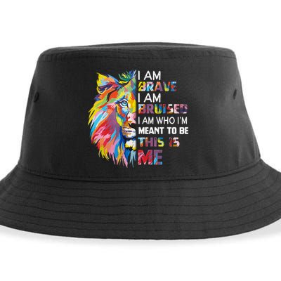 I Am Brave Bruised I Am Who Im Meant To Be Gift Sustainable Bucket Hat