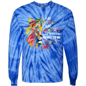 I Am Brave Bruised I Am Who Im Meant To Be Gift Tie-Dye Long Sleeve Shirt