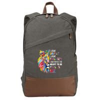 I Am Brave Bruised I Am Who Im Meant To Be Gift Cotton Canvas Backpack