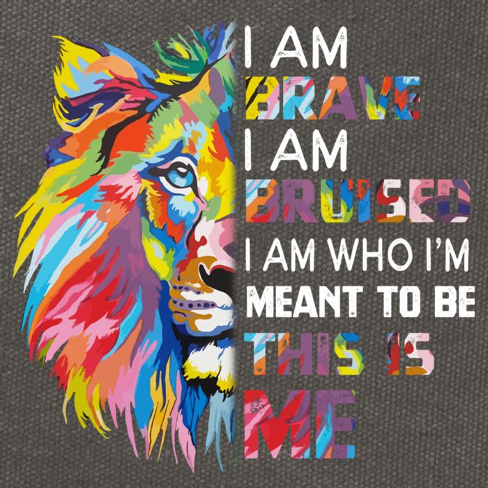 I Am Brave Bruised I Am Who Im Meant To Be Gift Cotton Canvas Backpack