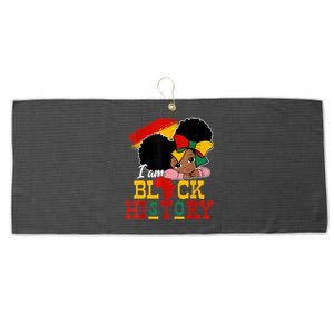 I Am Black History Month Black Melanin Meaningful Gift Large Microfiber Waffle Golf Towel