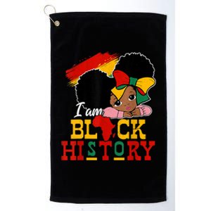 I Am Black History Month Black Melanin Meaningful Gift Platinum Collection Golf Towel