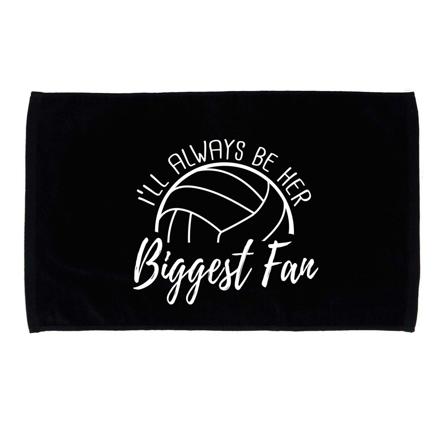ILl Always Be Her Biggest Fan Volleyball Mom And Dad Gift Microfiber Hand Towel
