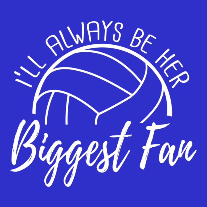 ILl Always Be Her Biggest Fan Volleyball Mom And Dad Gift Zip Tote Bag