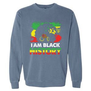 I Am Black History Month African American Cute Gift Garment-Dyed Sweatshirt