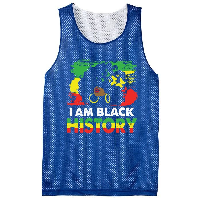 I Am Black History Month African American Cute Gift Mesh Reversible Basketball Jersey Tank