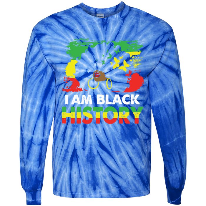 I Am Black History Month African American Cute Gift Tie-Dye Long Sleeve Shirt