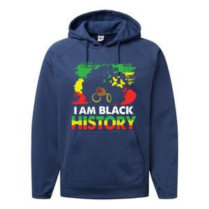 I Am Black History Month African American Cute Gift Performance Fleece Hoodie