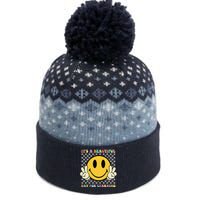 ItS A Beautiful Day For Learning Retro Groovy Teacher The Baniff Cuffed Pom Beanie