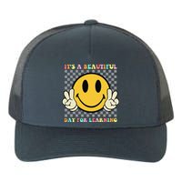 ItS A Beautiful Day For Learning Retro Groovy Teacher Yupoong Adult 5-Panel Trucker Hat