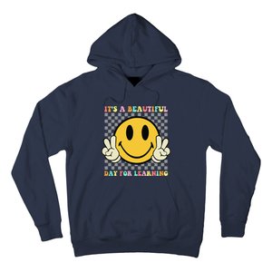 ItS A Beautiful Day For Learning Retro Groovy Teacher Hoodie