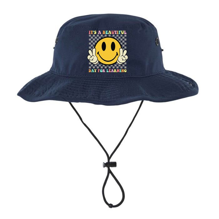 ItS A Beautiful Day For Learning Retro Groovy Teacher Legacy Cool Fit Booney Bucket Hat