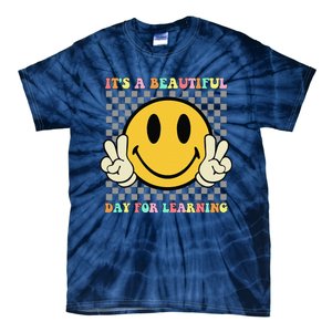 ItS A Beautiful Day For Learning Retro Groovy Teacher Tie-Dye T-Shirt