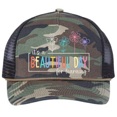 ItS A Beautiful Day For Learning Teacher Students Retro Rope Trucker Hat Cap