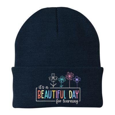 ItS A Beautiful Day For Learning Teacher Students Knit Cap Winter Beanie