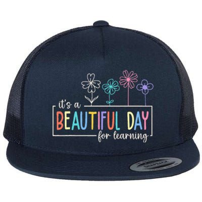 ItS A Beautiful Day For Learning Teacher Students Flat Bill Trucker Hat