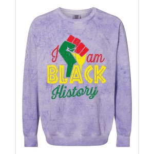 I Am Black History Month African American Pride Celebration Colorblast Crewneck Sweatshirt