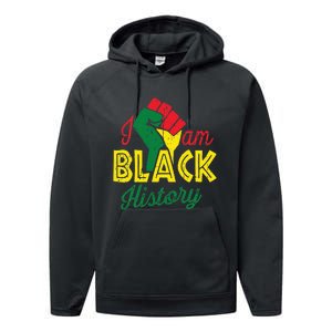 I Am Black History Month African American Pride Celebration Performance Fleece Hoodie