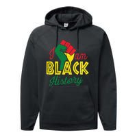 I Am Black History Month African American Pride Celebration Performance Fleece Hoodie